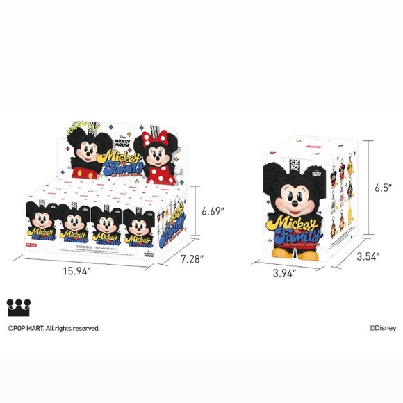 Pop Mart Disney Mickey Family Cute Together Blind Box Display Storage Box - Picture 2 of 11